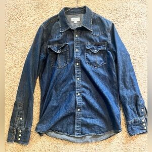 Men’s Tecovas denim Pearl snap western shirt - small